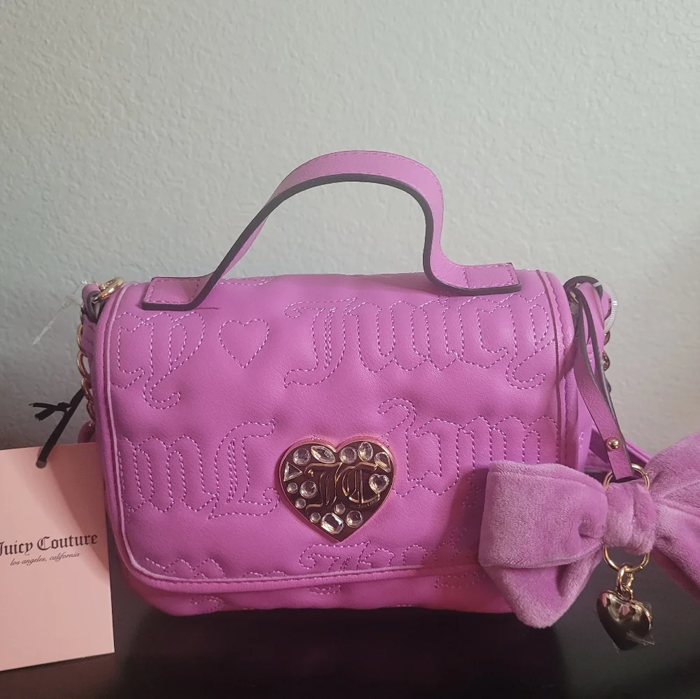 Juicy Couture Purple Mini Bag with Heart Charm - Picture 2 of 9